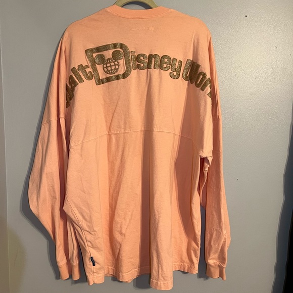 Walt Disney World Spirit Jersey XXL Peachy Pink with Rose Gold Glitter Letters! - Picture 2 of 7